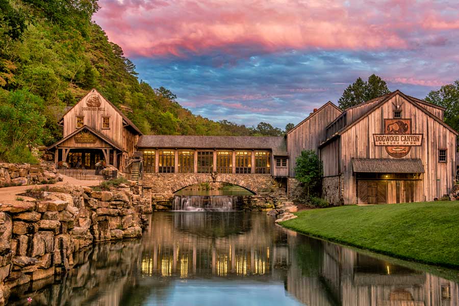 Front-Entrance-Wide Dogwood Canyon Mill and Grill Exterior